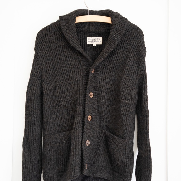 Imogen + Willie Brown Wool Sweater Cardigan - Picture 1 of 2